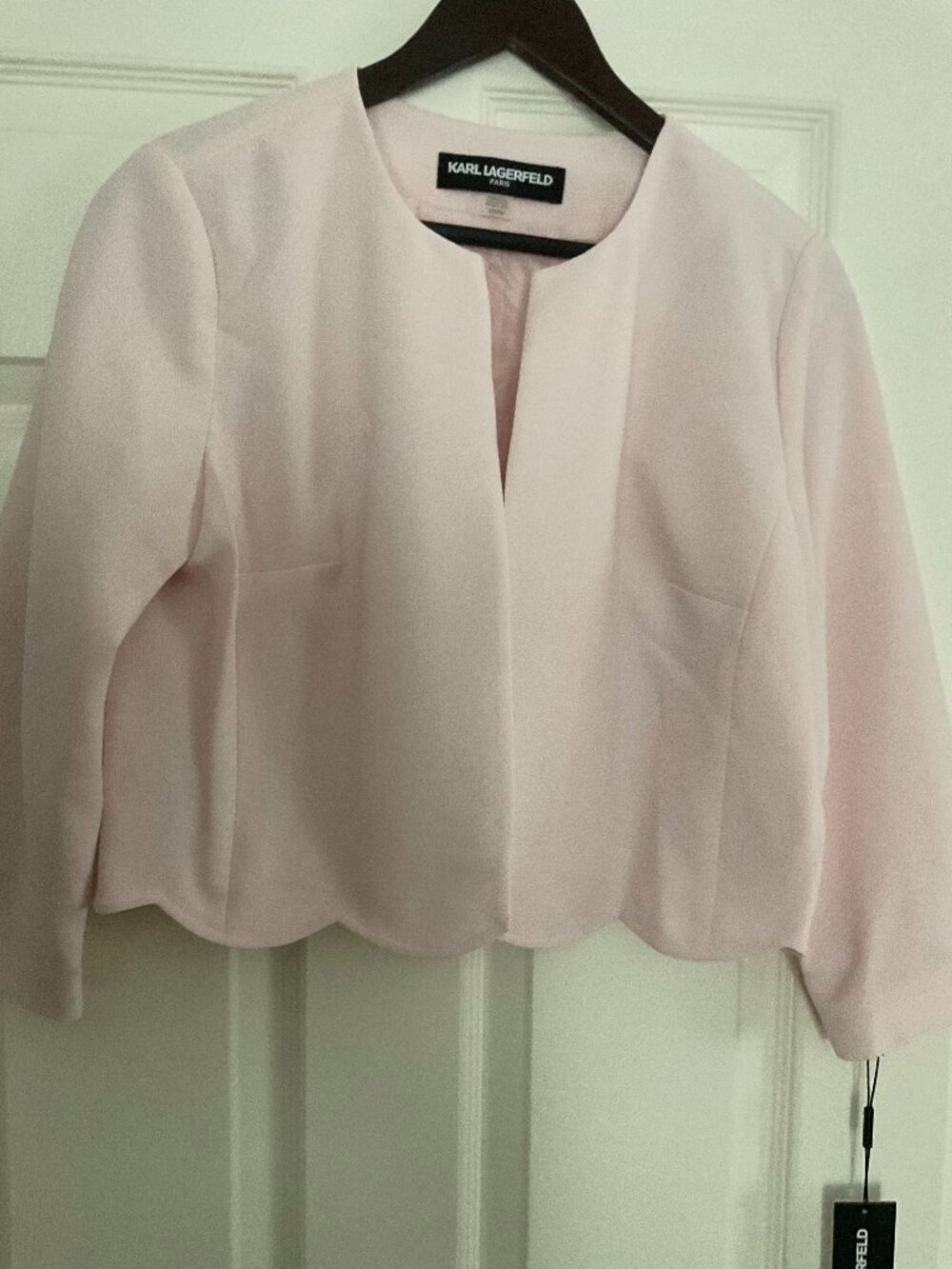 Karl Lagerfeld pale pink medium jacket NWT